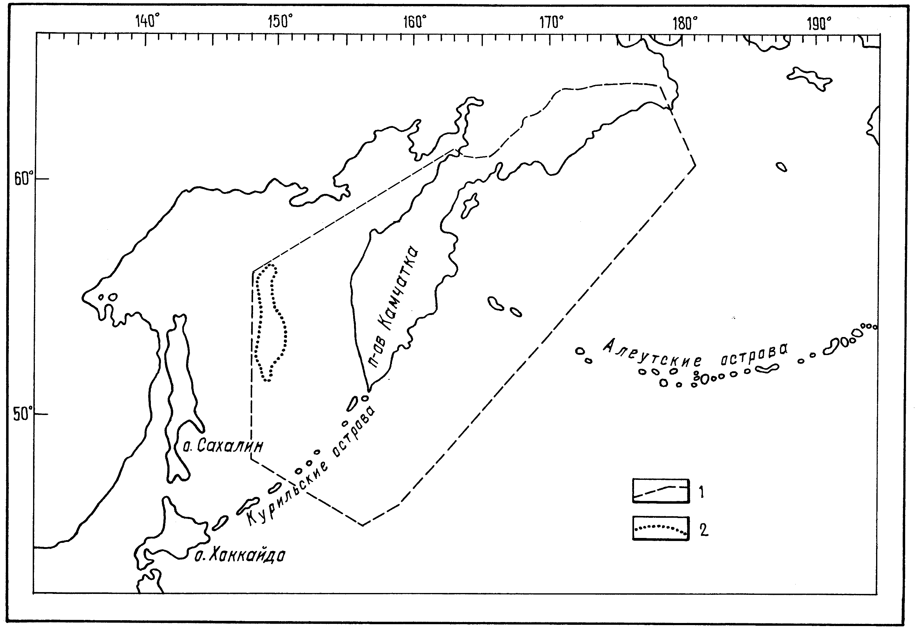 Схематическая карта Камчатского гидроэкорегиона